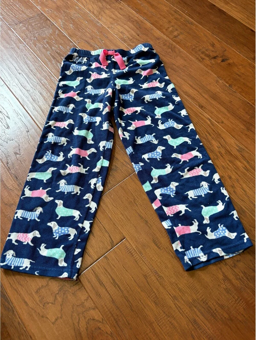 Carter's Girls Navy Blue Pajama Pants with Colorful Dog Print Size 7